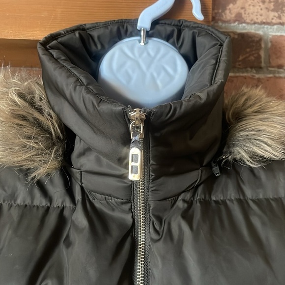 Kenneth Cole Reaction Waterfowl Duck Down Filled Long Khaki Green Puffer Coat - Picture 4 of 9